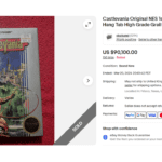 La primera producción NES Castlevania vende por 90.000 dólares a un coleccionista sentimental