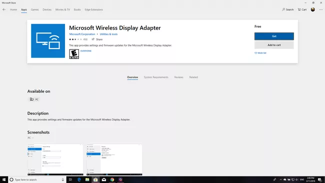 Aplicación Microsoft Wireless Display Adapter de Microsoft Store