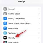 Cómo habilitar el modo de espera en iOS 17